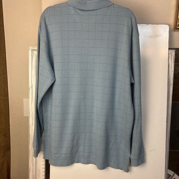 Vintage Phat  Farm Men’s Long Sleeve Baby Blue Three Button Closure Shirt Size X - Picture 4 of 12